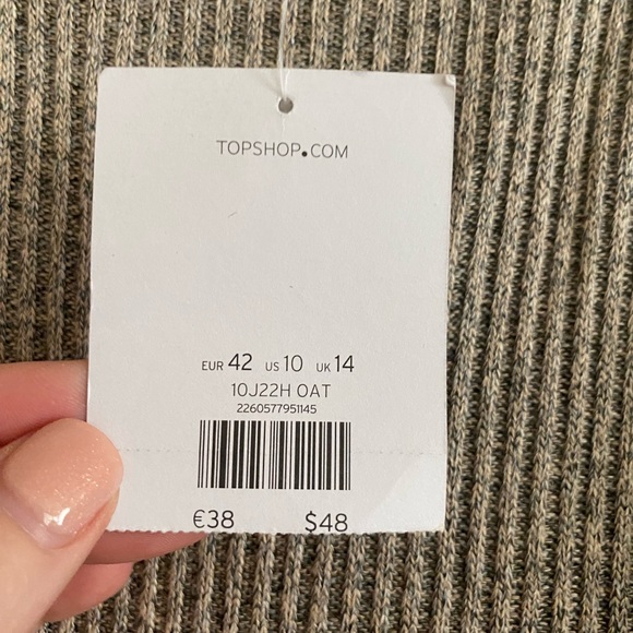 NWT TOPSHOP Sleeveless Turtleneck Sweater Dress-Size 10 - Picture 3 of 5